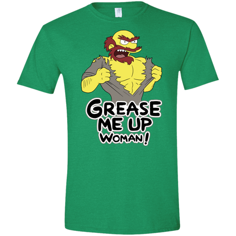 T-Shirts Heather Irish Green / S Grease Me Up Men's Semi-Fitted Softstyle