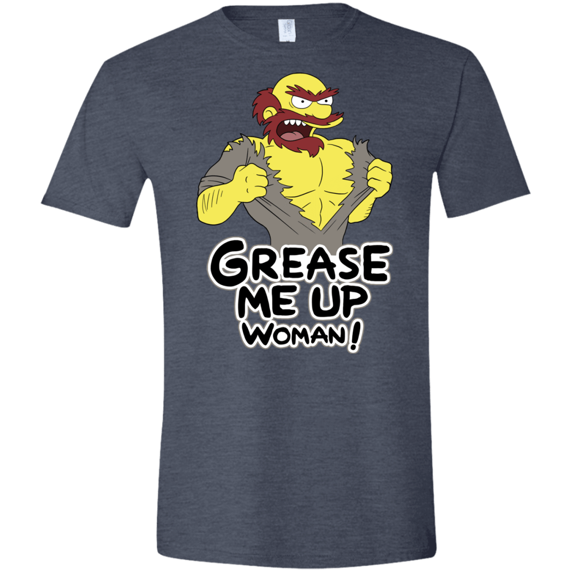 T-Shirts Heather Navy / S Grease Me Up Men's Semi-Fitted Softstyle