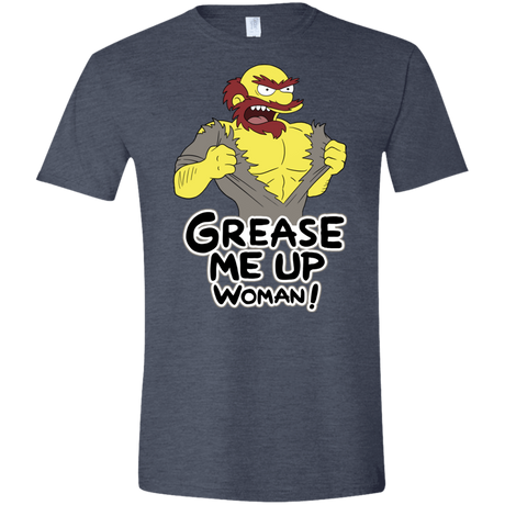 T-Shirts Heather Navy / S Grease Me Up Men's Semi-Fitted Softstyle