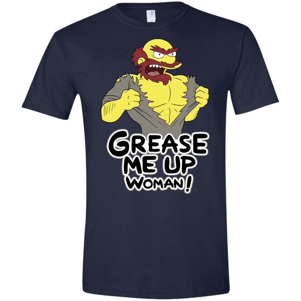 T-Shirts Navy / X-Small Grease Me Up Men's Semi-Fitted Softstyle