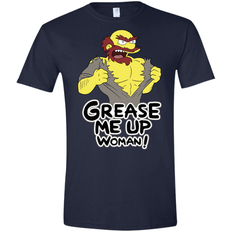 T-Shirts Navy / X-Small Grease Me Up Men's Semi-Fitted Softstyle