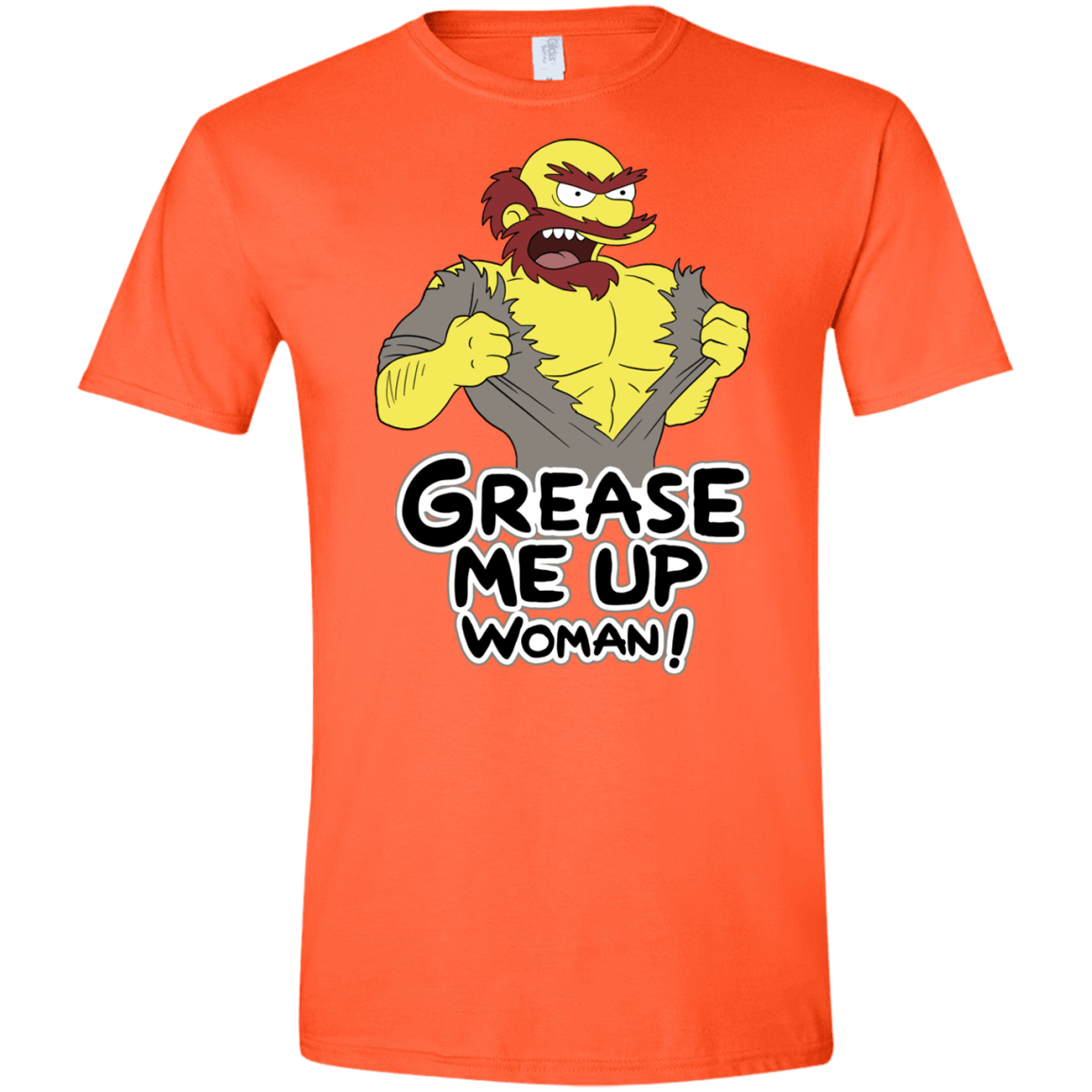 T-Shirts Orange / S Grease Me Up Men's Semi-Fitted Softstyle