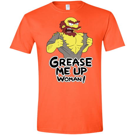 T-Shirts Orange / S Grease Me Up Men's Semi-Fitted Softstyle