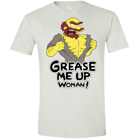 T-Shirts White / X-Small Grease Me Up Men's Semi-Fitted Softstyle