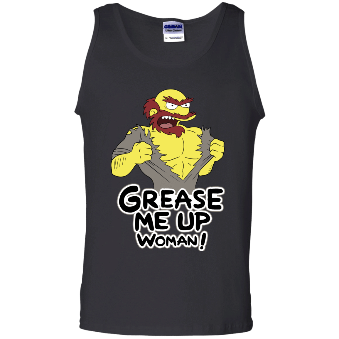 T-Shirts Black / S Grease Me Up Men's Tank Top