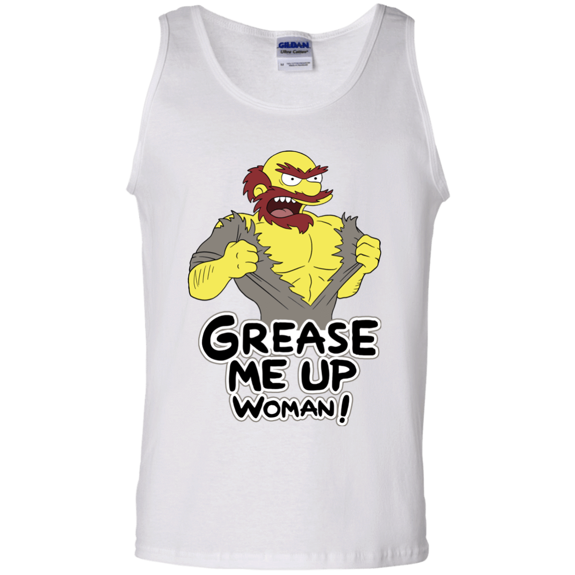 T-Shirts White / S Grease Me Up Men's Tank Top