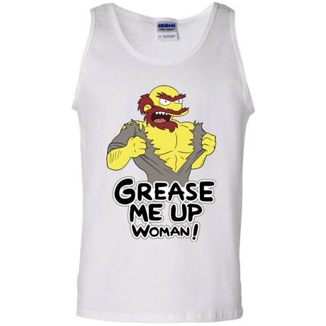 T-Shirts White / S Grease Me Up Men's Tank Top