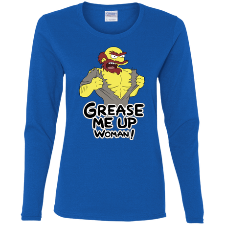 T-Shirts Royal / S Grease Me Up Women's Long Sleeve T-Shirt