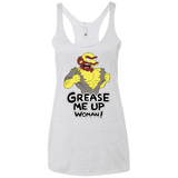T-Shirts Heather White / X-Small Grease Me Up Women's Triblend Racerback Tank