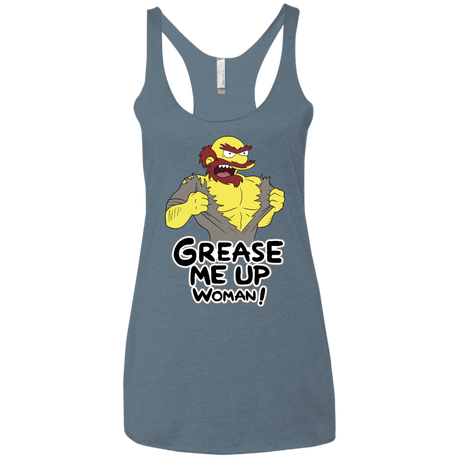 T-Shirts Indigo / X-Small Grease Me Up Women's Triblend Racerback Tank