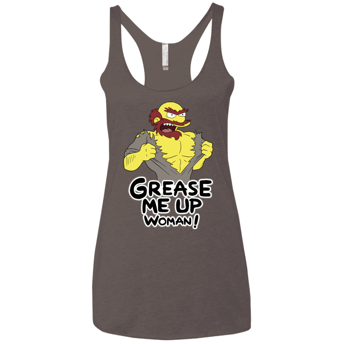 T-Shirts Macchiato / X-Small Grease Me Up Women's Triblend Racerback Tank