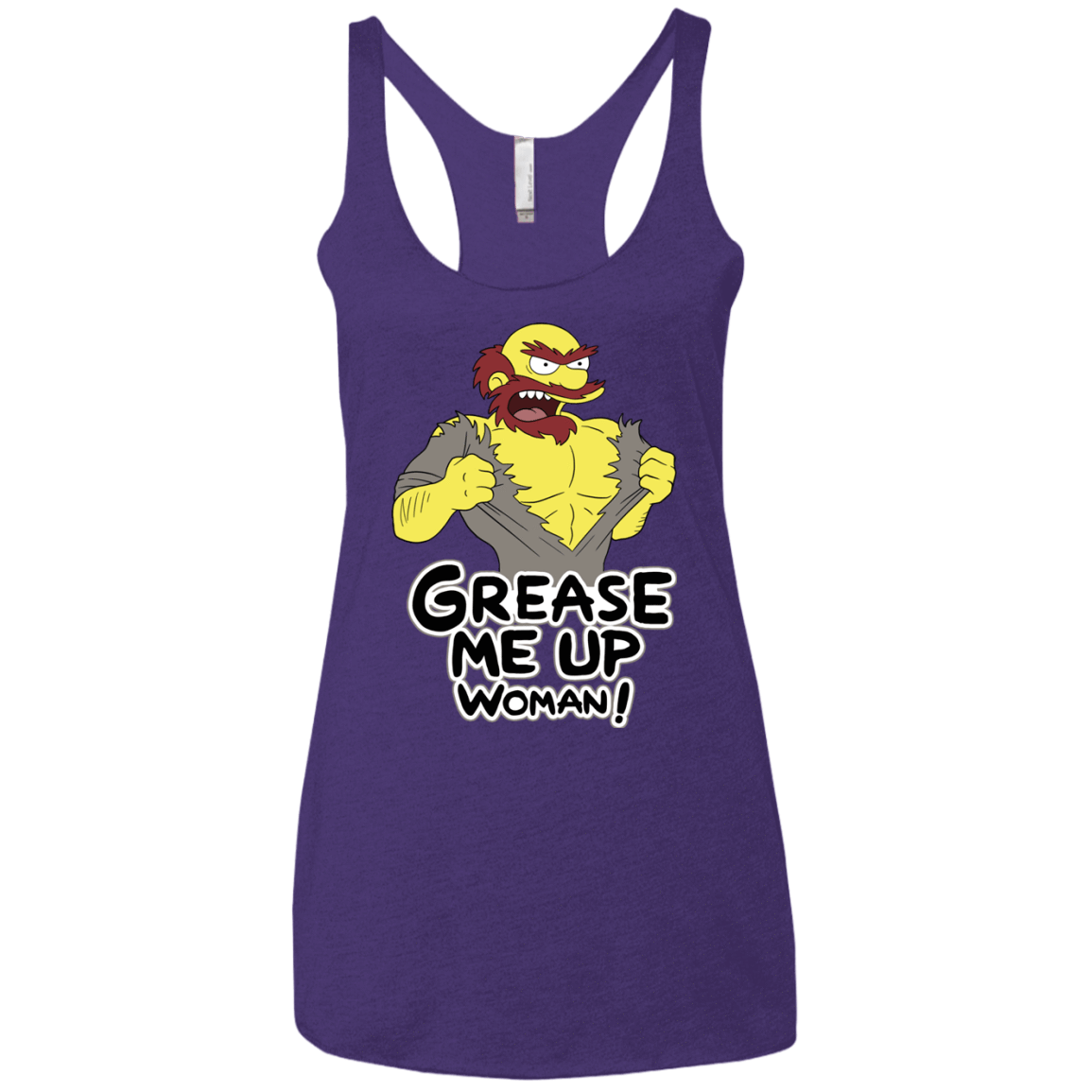 T-Shirts Purple Rush / X-Small Grease Me Up Women's Triblend Racerback Tank