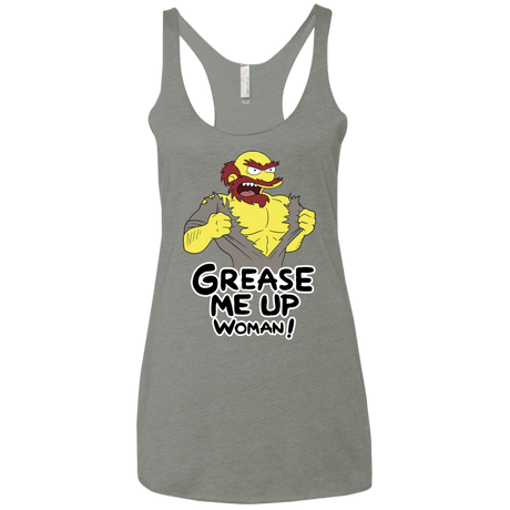 T-Shirts Venetian Grey / X-Small Grease Me Up Women's Triblend Racerback Tank