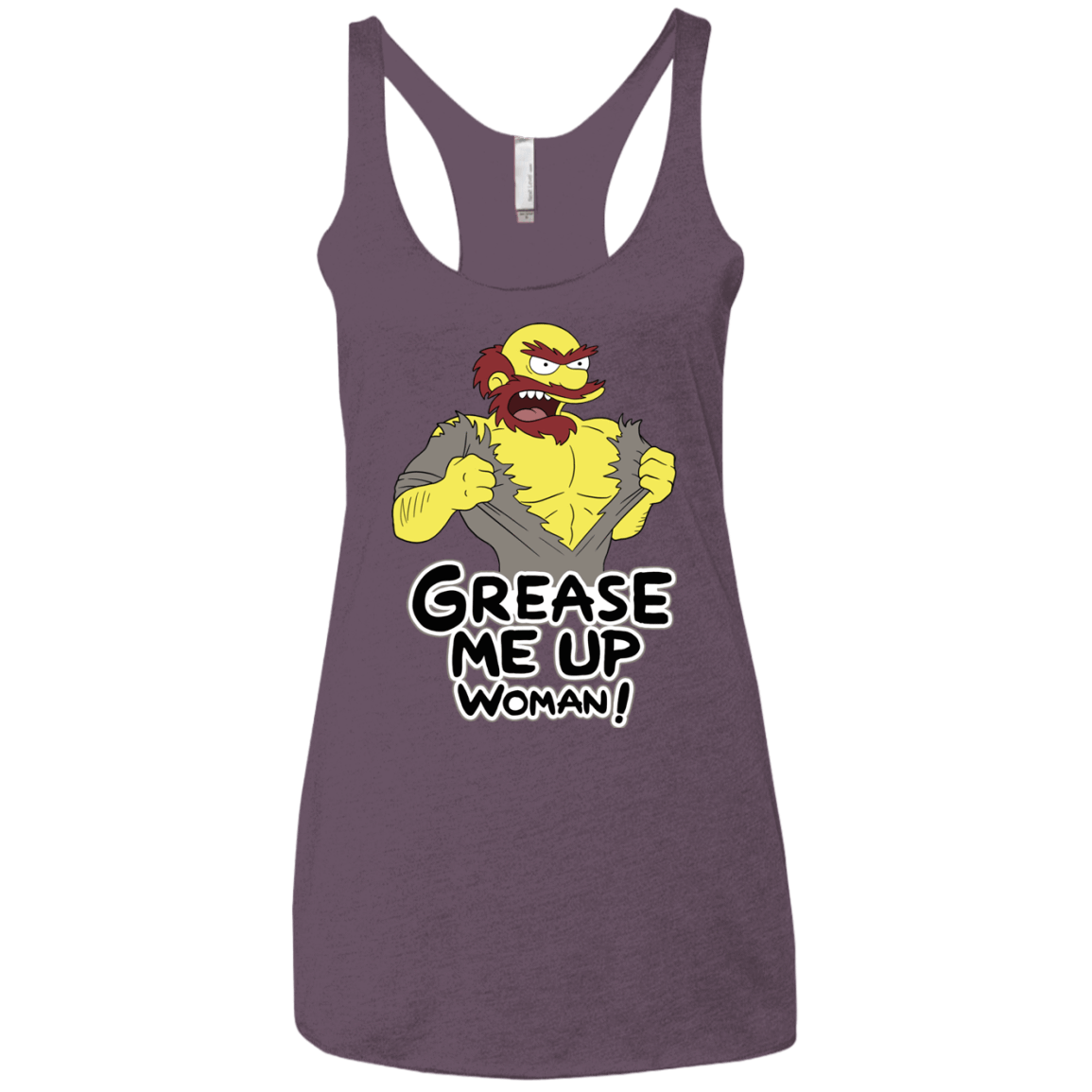 T-Shirts Vintage Purple / X-Small Grease Me Up Women's Triblend Racerback Tank