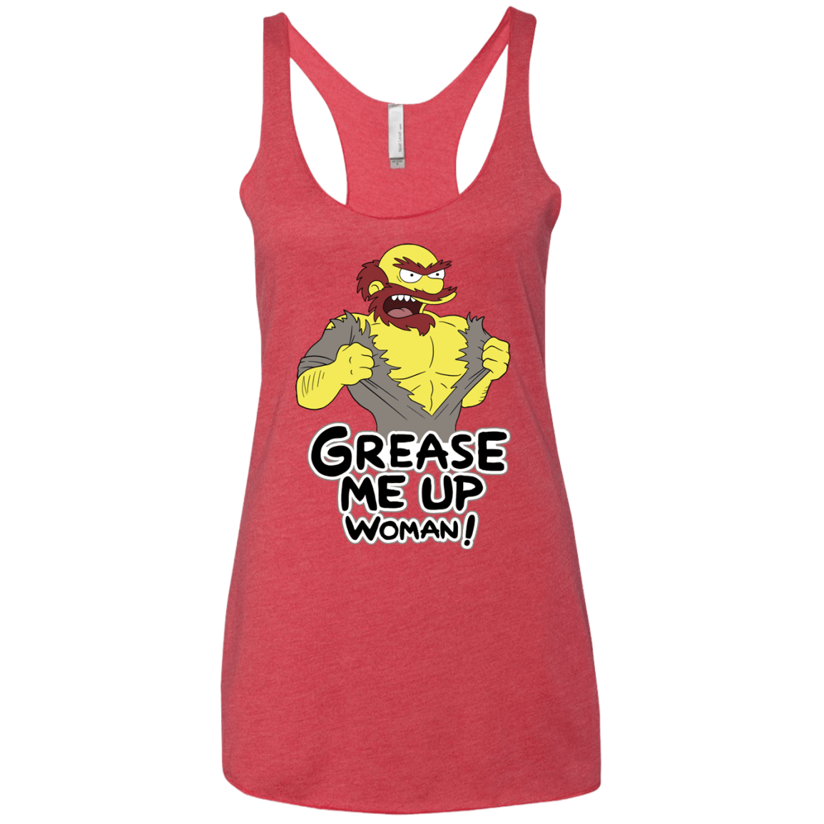 T-Shirts Vintage Red / X-Small Grease Me Up Women's Triblend Racerback Tank