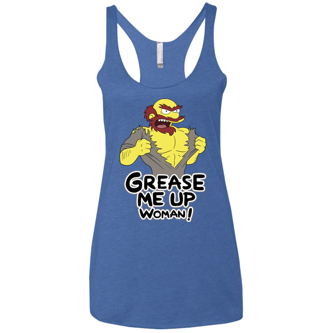 T-Shirts Vintage Royal / X-Small Grease Me Up Women's Triblend Racerback Tank