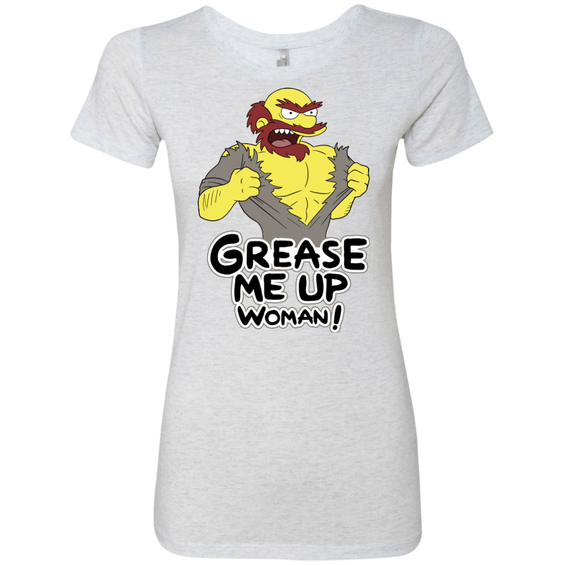 T-Shirts Heather White / S Grease Me Up Women's Triblend T-Shirt