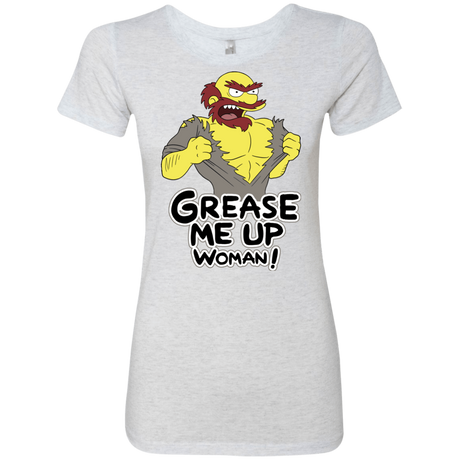 T-Shirts Heather White / S Grease Me Up Women's Triblend T-Shirt
