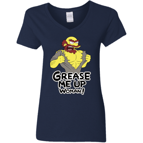 Grease Me Up Women's V-Neck T-Shirt