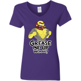 T-Shirts Purple / S Grease Me Up Women's V-Neck T-Shirt