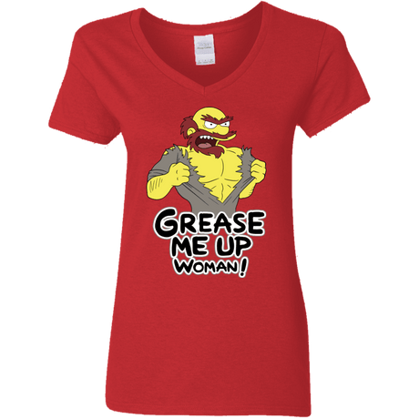 Grease Me Up Women's V-Neck T-Shirt