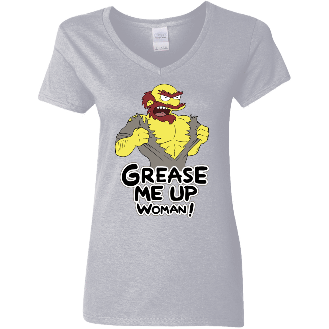 T-Shirts Sport Grey / S Grease Me Up Women's V-Neck T-Shirt