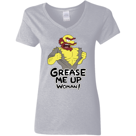 T-Shirts Sport Grey / S Grease Me Up Women's V-Neck T-Shirt