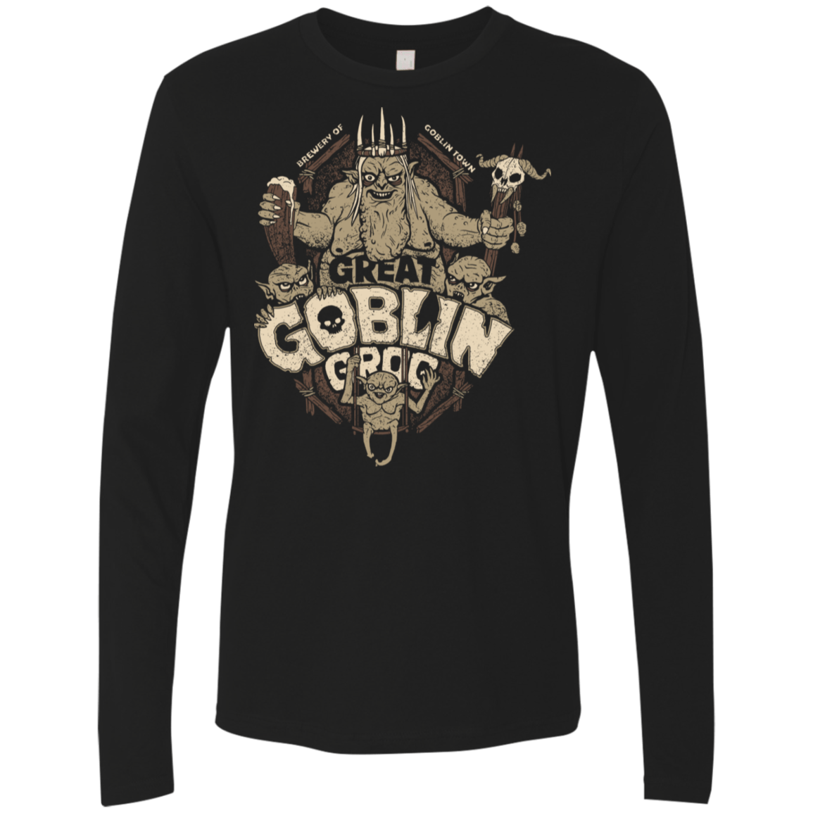 T-Shirts Black / S Great Goblin Grog Men's Premium Long Sleeve