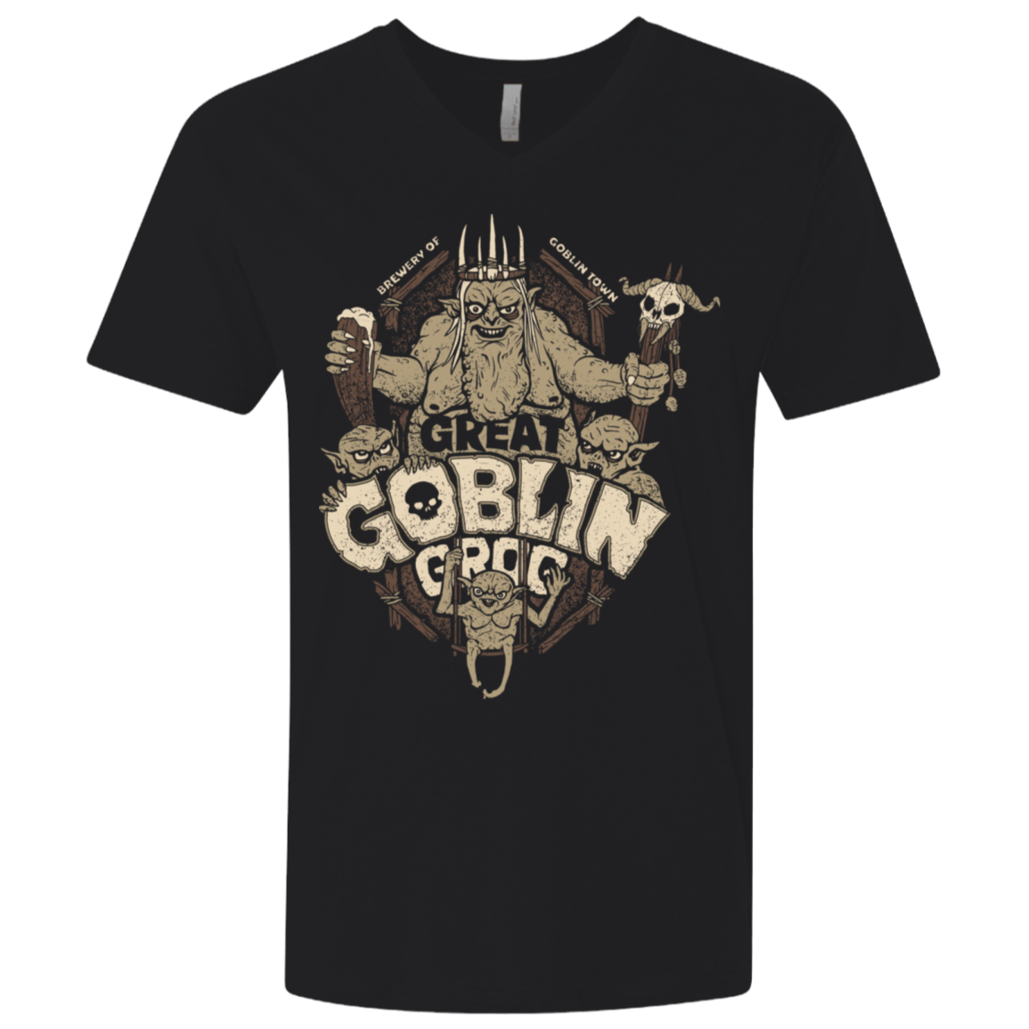 T-Shirts Black / X-Small Great Goblin Grog Men's Premium V-Neck