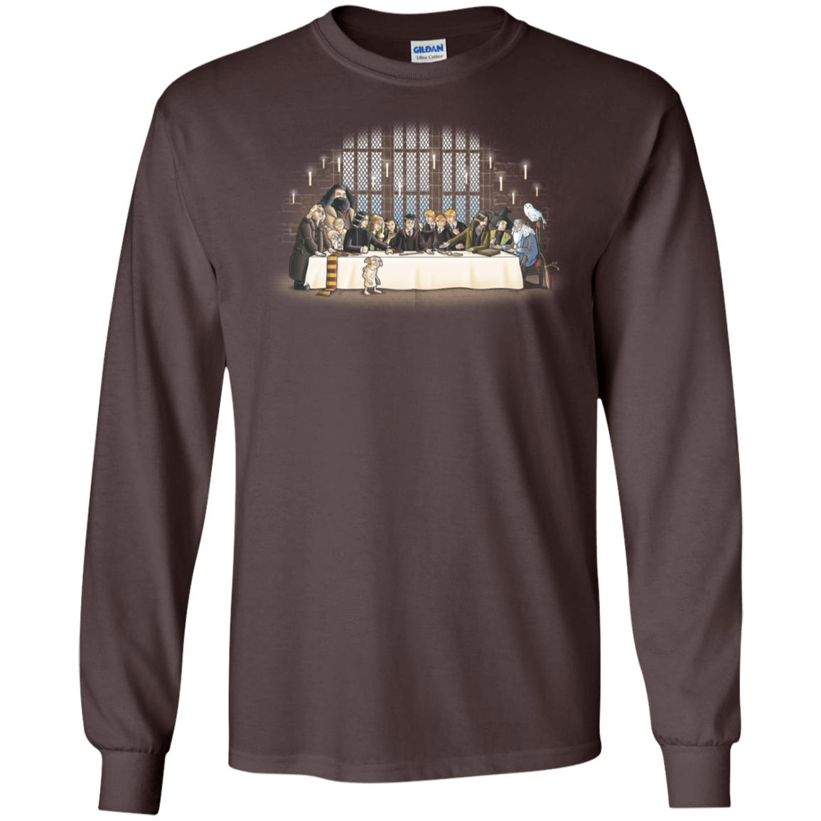 T-Shirts Dark Chocolate / S Great Hall Dinner Men's Long Sleeve T-Shirt