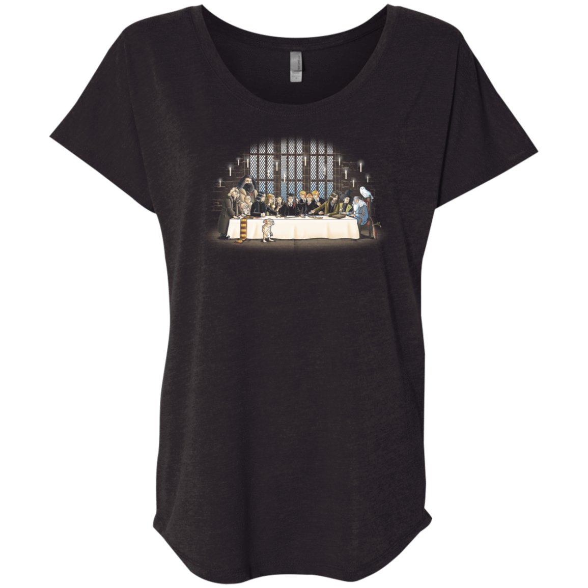 T-Shirts Vintage Black / X-Small Great Hall Dinner Triblend Dolman Sleeve