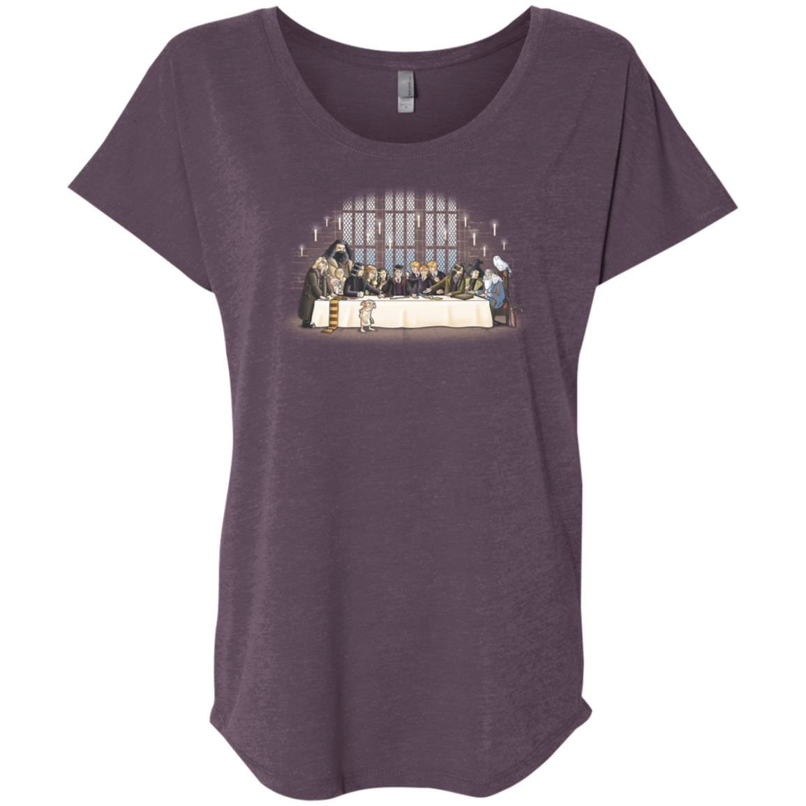 T-Shirts Vintage Purple / X-Small Great Hall Dinner Triblend Dolman Sleeve