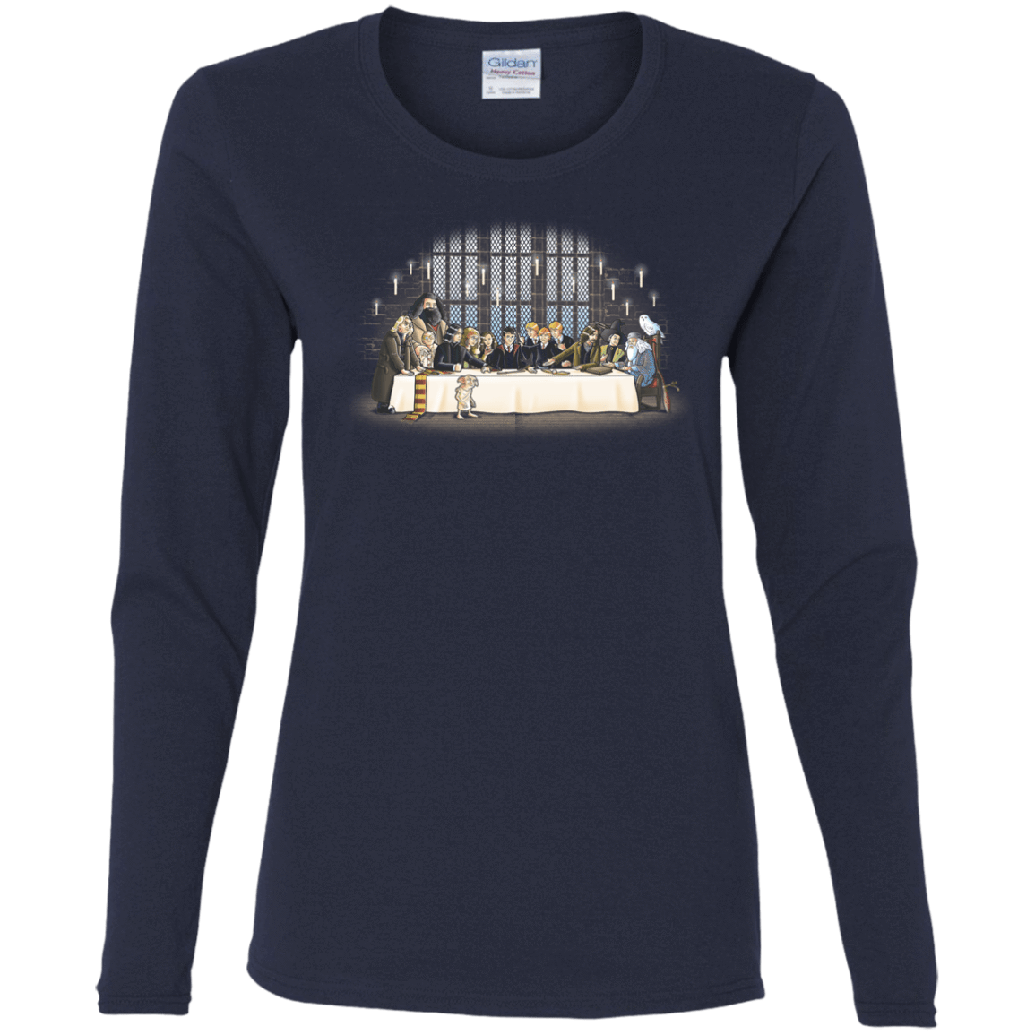 T-Shirts Navy / S Great Hall Dinner Women's Long Sleeve T-Shirt