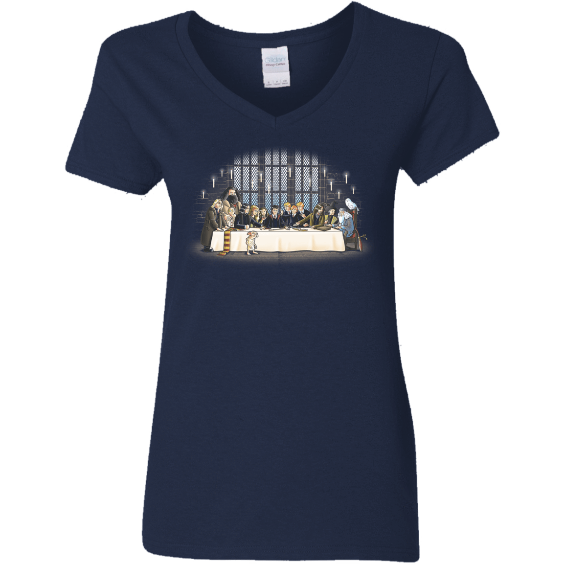 T-Shirts Navy / S Great Hall Dinner Women's V-Neck T-Shirt