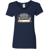 T-Shirts Navy / S Great Hall Dinner Women's V-Neck T-Shirt