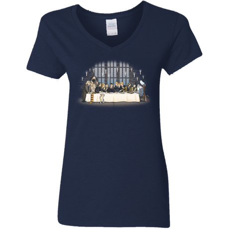 T-Shirts Navy / S Great Hall Dinner Women's V-Neck T-Shirt