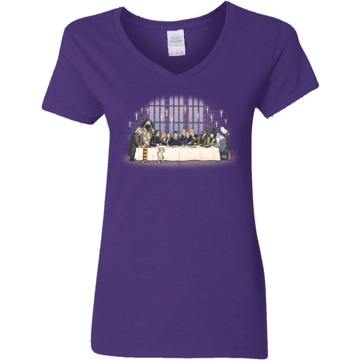 T-Shirts Purple / S Great Hall Dinner Women's V-Neck T-Shirt