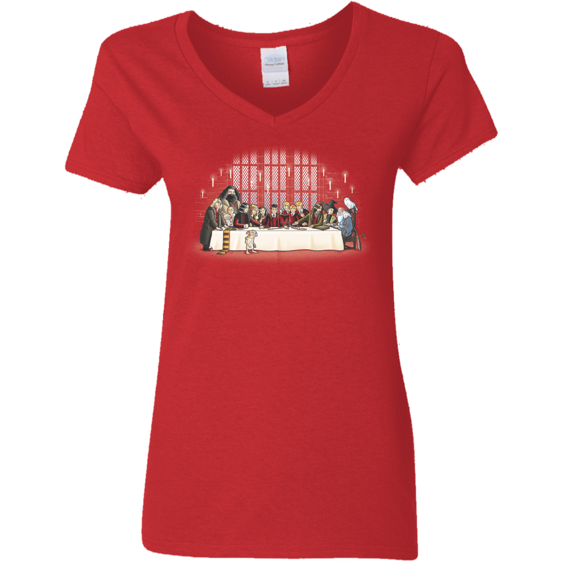 T-Shirts Red / S Great Hall Dinner Women's V-Neck T-Shirt