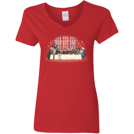 T-Shirts Red / S Great Hall Dinner Women's V-Neck T-Shirt