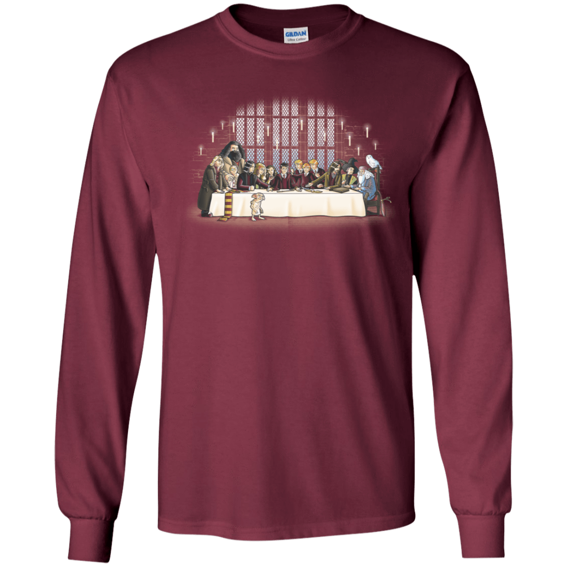 T-Shirts Maroon / YS Great Hall Dinner Youth Long Sleeve T-Shirt