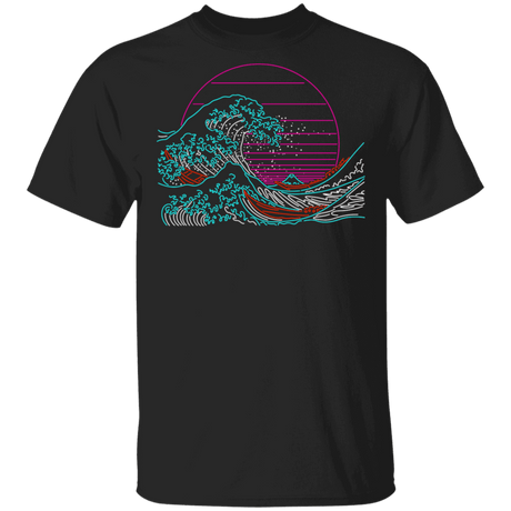 T-Shirts Black / S Great Neon Wave T-Shirt