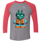 T-Shirts Premium Heather/Vintage Red / X-Small Greedo Cute Men's Triblend 3/4 Sleeve