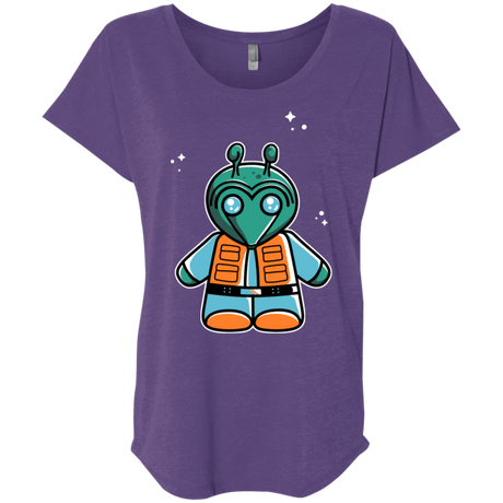 T-Shirts Purple Rush / X-Small Greedo Cute Triblend Dolman Sleeve