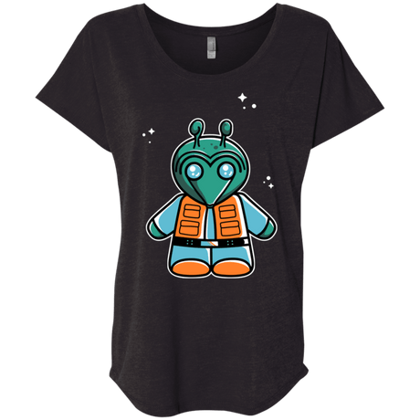 T-Shirts Vintage Black / X-Small Greedo Cute Triblend Dolman Sleeve