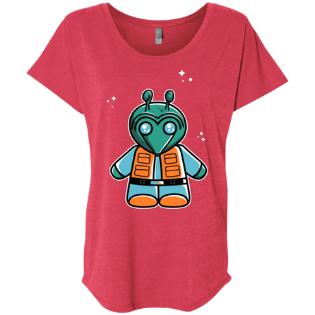 T-Shirts Vintage Red / X-Small Greedo Cute Triblend Dolman Sleeve