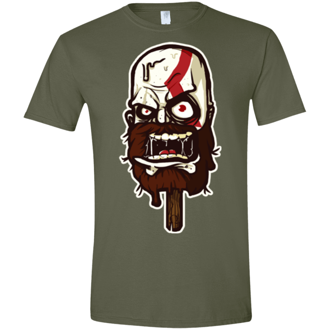 T-Shirts Military Green / S Greek Ice Cream Men's Semi-Fitted Softstyle