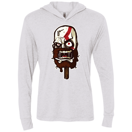 T-Shirts Heather White / X-Small Greek Ice Cream Triblend Long Sleeve Hoodie Tee