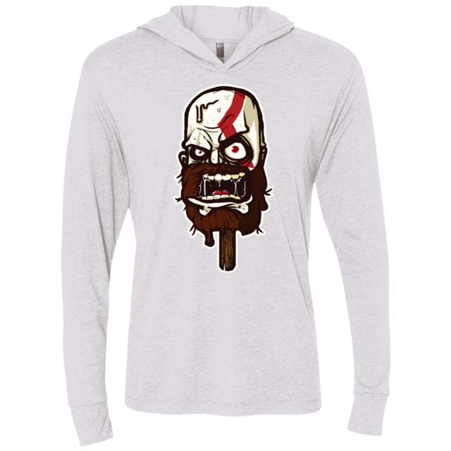 T-Shirts Heather White / X-Small Greek Ice Cream Triblend Long Sleeve Hoodie Tee