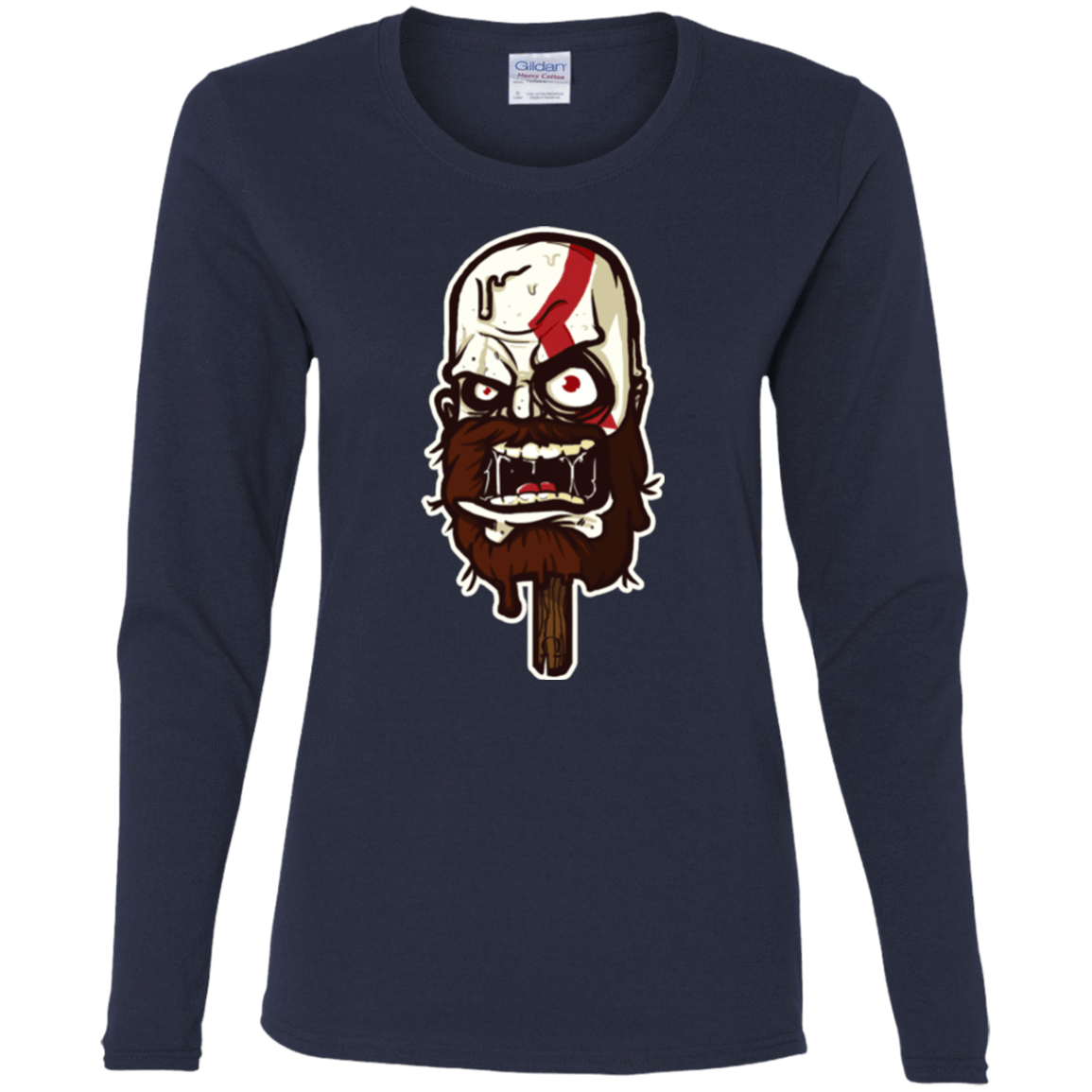 T-Shirts Navy / S Greek Ice Cream Women's Long Sleeve T-Shirt