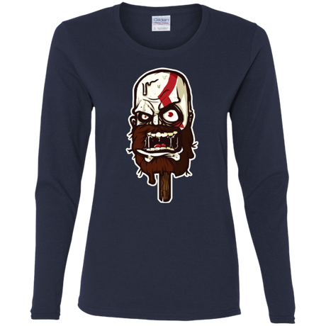 T-Shirts Navy / S Greek Ice Cream Women's Long Sleeve T-Shirt